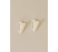 Cosmic Towel Hook, Coat Hook, 2 Pieces, White, Wall Guide Needed, Compatible With All Accessories Of The Modular Alife Collection