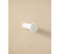 COSMIC Architect Sp Circular and Minimalist Design Wall Hanger. Towel Hook with Screw Fastening. Matte White Metal Bathroom Accessory