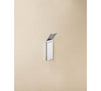 Cosmic NEA Rectangular and Contemporary Design Wall Hanger. Towel Hook with Adhesive or Screw Fixing. Metal Bathroom Accessory in Matte Steel Color