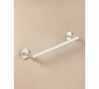 Cosmic Towel Rack, 40Cm, Matt White, Adhesive Or Screw-In, Hidden Fixings, Anti-Corrosion, Start Collection