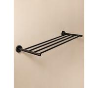 Cosmic Towel Rack And Towel Shelf, Matt Black, 60Cm, Hidden Fixings, Anti-Corrosion, Start Collection