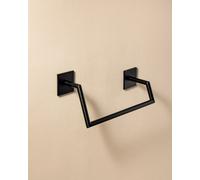 Cosmic Towel Rail, 25Cm, Self-Adhesive, Black, Asymmetrical Design, Anti-Corrosion, Supports Up To 10Kg, Stick Collection