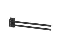 COSMIC Towel rail Black Matte Installation with Screws Measures 36.7 x 3.8 x 7.2 cm