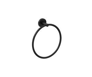 Cosmic Towel Ring, 20cm, Matt Black, Hidden fixings, Start Collection in Black Cosmic Black