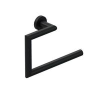 Cosmic Towel Ring, Black Matt, Wall-Mounted, 23 Cm. Collection Kubic