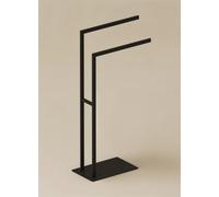 Cosmic Towel Stand, Two Towel Rails, Freestanding, Matt Black, Essentials Collection