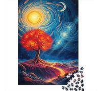 Cosmic Tree Landscape-2 Jigsaw Puzzles Puzzles for Adults Kids. 1000 Piece Impossible Challenge Toy Educational Games Home Decoration for Educational Games Gifts 52x38cm/1000pcs