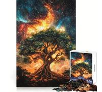 Cosmic Tree of Life 1000 Piece Jigsaw Puzzles for Adults Brain Think, Tight Edge, Real Challenge, Birthday Present (38x52cm)