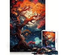 Cosmic Tree of Life Adult Jigsaw Puzzle1000 Pieces Brain Think, Sharp Detail, Real Challenge, Home Accent (50x75cm)