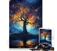 Cosmic Tree of Life Jigsaw Puzzles 1000 Piece for Teenagers Brain Think, Smooth Connection, Real Challenge, Festive Gift (38x52cm)