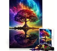 Cosmic Tree of Life Jigsaw Puzzles 1000 Pieces for Teenagers Cognitive Train, Premium Print, Pattern Assemble, Santa Surprise (50x75cm)