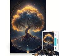 Cosmic Tree of Life Jigsaw Puzzles for Adults 1000 Piece Logic Fun, Smooth Thick, Playful Challenge, Xmas Santa Gift (50x75cm)