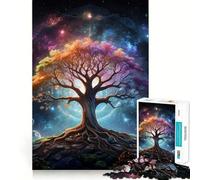 Cosmic Tree Of Life Jigsaw Puzzles for Adults 1000 Piece Logic Fun, Smooth Thick, Playful Challenge, Xmas Santa Gift (38x26cm)