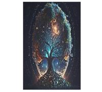 Cosmic Tree of Life Jigsaw Puzzles, Wooden Puzzle Gift for Adult Toys for Adults Educational 1000 for Kid Teen Age 12 Toy （78×53cm）