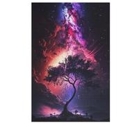 Cosmic Tree of Life Wooden Jigsaw Puzzles for Adults 1000 Difficult Hard Poster Puzzle Jigsaw Puzzle 1000 Piece Precise Interlocking Family Gathering Educational Game Toys （78×53cm）
