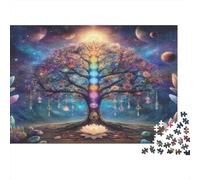 Cosmic Tree-Spiritual Art Style 1000 Piece Jigsaws Featuring Artistic Design Favourites Jigsaw As Anti-stress Puzzles for Digital Detox Activities 38x26cm/1000pcs