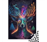 Cosmic Trippy Deer Puzzles for Adults 1000 Pieces Puzzle for Adults And Teenager Family Game 1000pcs (38x26cm)