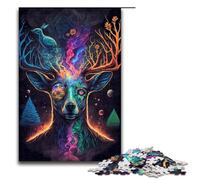 Cosmic Trippy Deer Puzzles Pieces for Adults Jigsaw Puzzles Relaxing Entertainment Home Decor 1000 PCS(75x50cm)