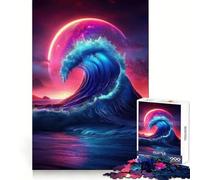 Cosmic Tsunami Wave Puzzles for Adults 1000 Piece Cognitive Boost, Fade Resist, Family Bond, Birthday Present (38x26cm)