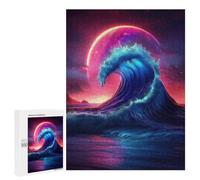 Cosmic Tsunami Wave - Wooden Art Puzzle, 500 PCS, Festive Gift for Adults; for Shared Table Time