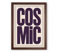 Cosmic Typography Framed Wall Art Print A1 (84.1×59.4cm) Walnut, Wall Decor for Living Room, Bedroom, Office & Home, Ready to Hang, Art Gift