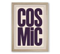 Cosmic Typography Framed Wall Art Print A3 (42×29.7cm) Oak, Wall Decor for Living Room, Bedroom, Office & Home, Ready to Hang, Art Gift