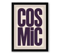 Cosmic Typography Framed Wall Art Print A4 (29.7×21cm) Black, Wall Decor for Living Room, Bedroom, Office & Home, Ready to Hang, Art Gift
