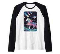 Cosmic Unicorn Meteor Shower Galaxy Planet Raglan Baseball Tee