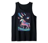 Cosmic Unicorn Meteor Shower Galaxy Planet Tank Top
