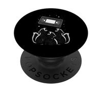 Cosmic VHS Tape With Three Howling Raccoons PopSockets Adhesive PopGrip