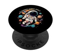 Cosmic Vibes Only Astronaut Space Planets Design PopSockets Adhesive PopGrip