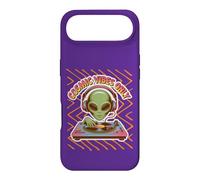 Cosmic Vibes Only DJ Alien Retro Technics Music Turntable Case for iPhone Air