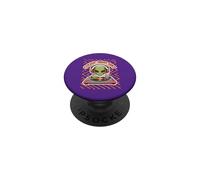 Cosmic Vibes Only DJ Alien Retro Technics Music Turntable PopSockets Adhesive PopGrip