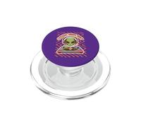 Cosmic Vibes Only DJ Alien Retro Technics Music Turntable PopSockets PopGrip for MagSafe