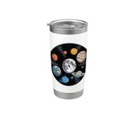 Cosmic Vinyl Record Planets Orbit Stainless Steel Insulated Tumbler