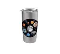 Cosmic Vinyl Record Planets Orbit Stainless Steel Insulated Tumbler