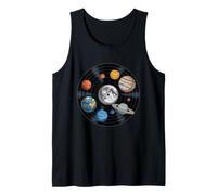 Cosmic Vinyl Record Planets Orbit Tank Top