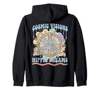 Cosmic Visions Peace Love Hippie Dreams Zip Hoodie