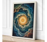 Cosmic Vortex Modern Canvas Wall Art Print 24x16 Inch (61 x 41 cm)