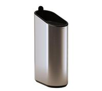 COSMIC Waste bin Glossy stainless steel 2.5L Dual: Screws or Adhesive Measures 32 x 10 x 19.3 cm