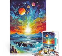 Cosmic WaterfallAdults 1000 Pieces Puzzle Help the brain exercise addictive toys to cultivate patience Birthday Gift 38x26cm