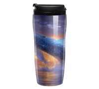 Cosmic Whale Breaching at Sunset Coffee Cups Travel Mug Bottle