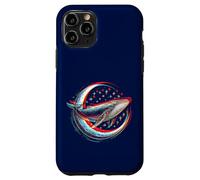 Cosmic Whale in front of the Moon - supernatural visual space Case for iPhone 11 Pro