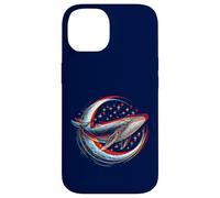 Cosmic Whale in front of the Moon - supernatural visual space Case for iPhone 14