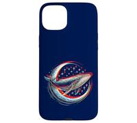 Cosmic Whale in front of the Moon - supernatural visual space Case for iPhone 15 Plus
