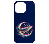 Cosmic Whale in front of the Moon - supernatural visual space Case for iPhone 15 Pro Max
