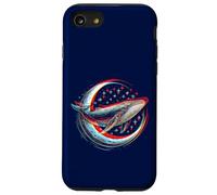 Cosmic Whale in front of the Moon - supernatural visual space Case for iPhone SE (2020) / 7 / 8