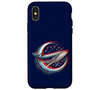 Cosmic Whale in front of the Moon - supernatural visual space Case for iPhone X/XS