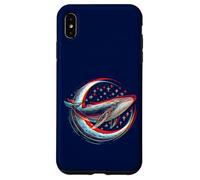 Cosmic Whale in front of the Moon - supernatural visual space Case for iPhone XS Max
