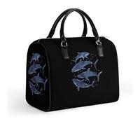 Cosmic Whale Shark Small Travel Duffel Tote Bag Handbag Purse for Office Work Nurse Teacher 15 Liters